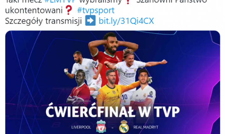 Ten mecz Champions League  POKAŻE TVP w najbliższą środę!